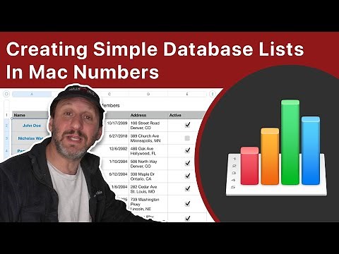 Creating Simple Database Lists In Mac Numbers