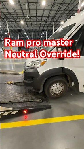 How to Put a Promaster Ram Amazon Van in Neutral | Neutral Override Guide #promaster #towing