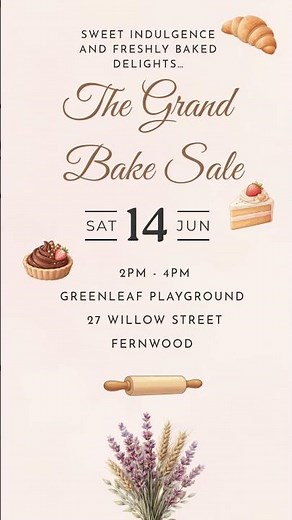Bake Sale Digital Invitation