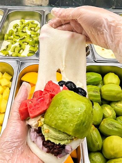 Fruit Cheese Mochi: Rainbow Chinese Street Dessert