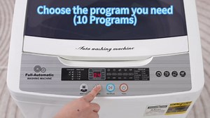 Nictemaw Portable Washing Machine 17.8Lbs, 2.4 Cu.Ft Compact Laundry Washer With 10 Programs 8 Water Leves LED Display & Drain Pump for Apartment Dorm RV