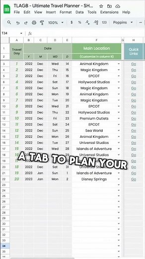 Travel Planner Spreadsheet - Travel Itinerary Template - Google Sheets #travelplanning #travelhacks