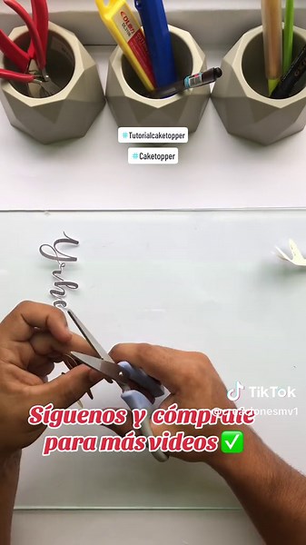 Tutorial de Cake Topper de nombre a mano y fácil