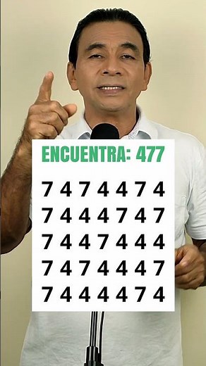Whoever finds the 477 in record time possesses great mental skills...