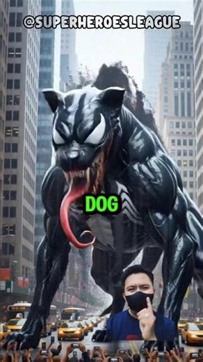 villain & superhero in the form of a giant mad dog 💥 Avengers Marvel Character #shorts #marvel