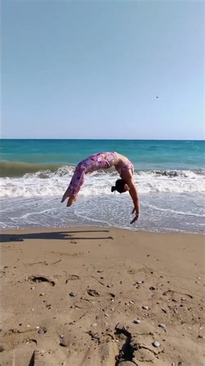 Backflip on a beach