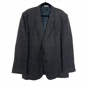 Cellini Collection Grey Plaid Blazer • Size XL