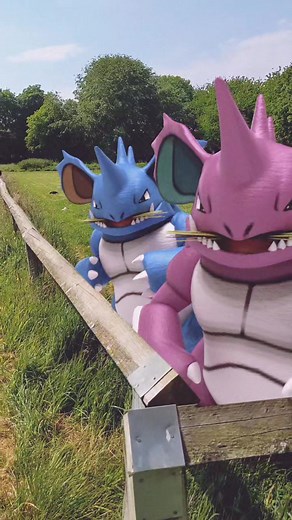 Look at these couple of cows 🐮🐮 #3d #animation #pokemon #pokemongo #nidoking #cows #c4d #ar #vfx @Pokémon Company Int’l @Pokémon GO