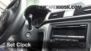 How to Set the Clock / Change Time on a 2012 Volkswagen Passat TDI SE 2.0L 4 Cyl. Turbo Diesel