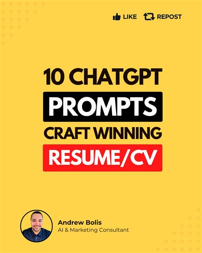 How to Write a Winning Resume/CV 👇 | Andrew Bolis posted on the topic | LinkedIn