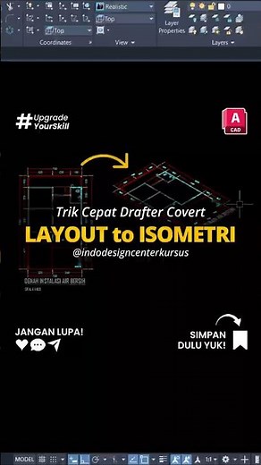 Just 1 minute! Easy way to convert floor plan layouts to isometric in AutoCAD. #autocad #floorplan