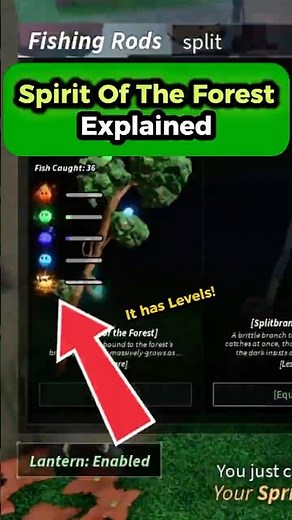 Spirit Of The Forest Rod EXPLAINED Fisch 🌳 | Seasonal Stat Level Ups Everturn Forest #fisch