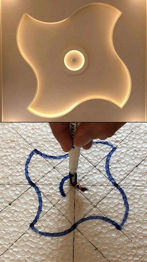 161K views · 1.2K reactions | Step-by-step method for creating wave-style gypsum decoration #GypsumDesign #WaveDecor #CeilingArt #InteriorStyle | Platre Ziyad | Facebook