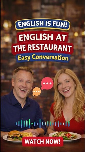 English at the Restaurant (Easy Conversation) | ESL Listening Practice with Bob and Sarah