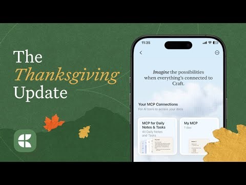 Thanksgiving Release - What's New in Craft