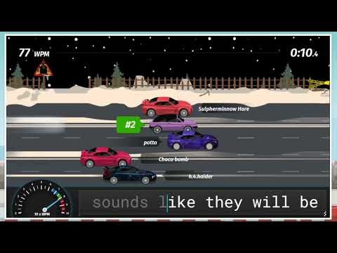 85.7 WPM Typing Car Race🚗 Game Play on PC Keyboard #carracing #typeracer #85wpm #raushantypingmaster