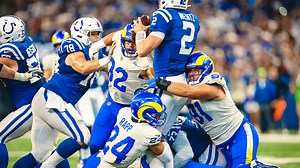 Highlights: Rams S Taylor Rapp & DL Greg Gaines swarm Colts QB Carson Wentz in backfield for big sack
