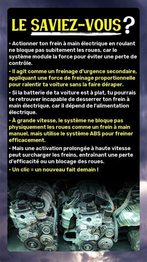 Ton Frein à Main Électrique Peut Bloquer tes Roues à Grande Vitesse