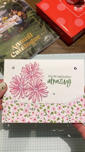 Last night’s project! Such an easy design and a great way to use a border die 💕. Catch the replay on my page to see how to make this card 😃 #cardmakingideas #tutorial #sharethelove #carddesign | The West Coast Papercrafter