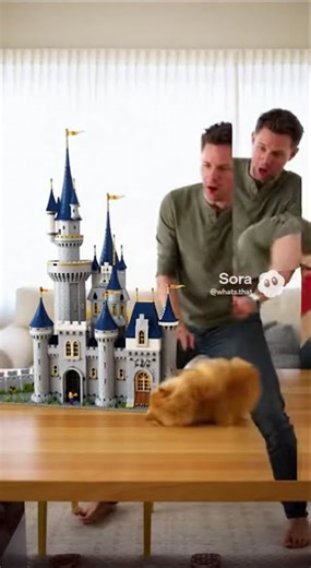 EPIC Battle: Man Defends Giant LEGO Castle from Cat Attack! #legowars #catfail
