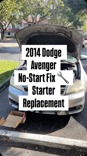 Broward Mobile Mechanic | Zxotic Auto on Instagram: "2014 Dodge Avenger starter replacement done on site. Customer had a no-start issue, dash lights on, engine wouldn’t crank. Faulty starter confirmed and replaced. If your Dodge Avenger won’t start, clicks once, or just dies out of nowhere, this is one of the most common causes. 📍 Mobile mechanic in Broward County / Fort Lauderdale 🚗 On-site starter replacement ⏱ Same-day service available Search terms this answers: • Dodge Avenger won’t start