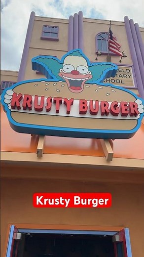 Krusty Burger meal at Universal Studios Hollywood