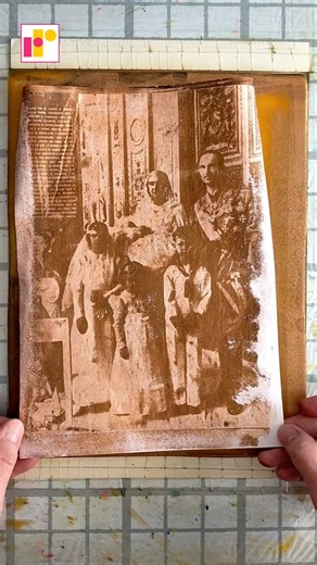 Image transfer on gel plate | 90 | Gel printing | Mixed Media