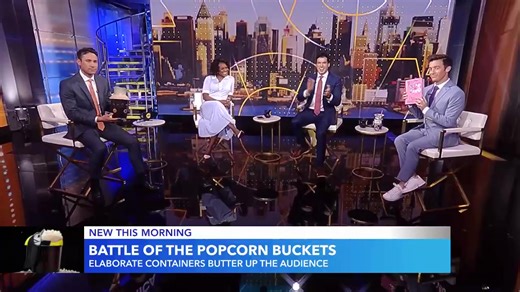 Battle of the movie theater popcorn buckets. 🍿 We break down the new movie theater craze that is getting audiences back into the seats of the cinema. https://gma.abc/43NsRLG | Good Morning America