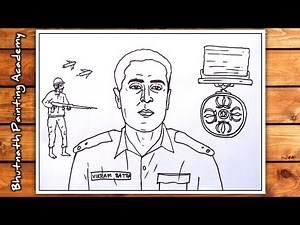 gallantry award winners major Vikram Batra drawing