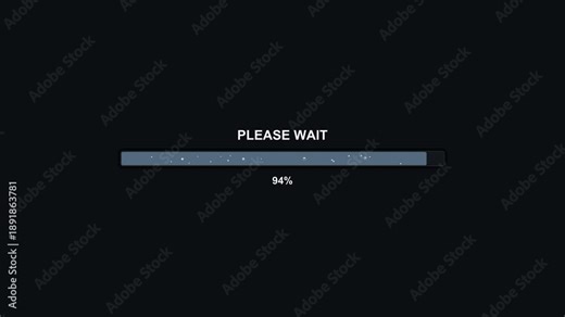 Loading progress bar for video editing software during a file processing session on a computer screen