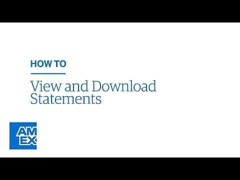 How to View and Download Statements | American Express® @ Work Video Tutorial