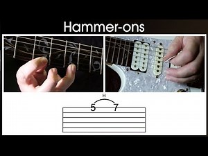 How to play hammer ons on the guitar, guitar hammer on (left handed)