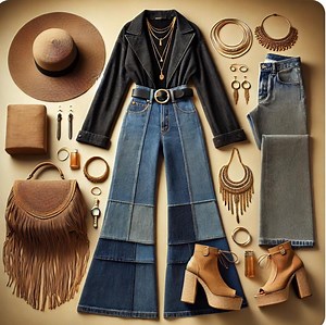 Hippie Pants Top Clothing Bundle (size Xlarge Plus ): 70s Hippie Chic Thrifted Outfit - Etsy