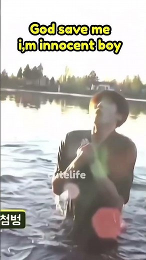 BTS diving in ice, cold water ‪@CuteLife‬ #shorts