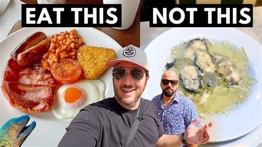 Trying traditional British food in London with a professional chef