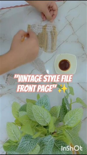 Vintage File Front Page Decoration ✨ | Old Aesthetic Study Decor/#shorts/#shortvideo/#shortsfeed