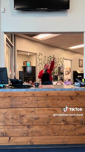 This is what we call “oil change and a show” here at @Sam Wampler’s Freedom Ford... If you were in the waiting room during this recording, don’t tell anyone how many bloopers there are😂#valentinesday #cardealership #ford #love #bloopers