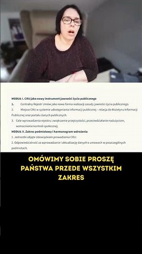 📢 TRAINING: Central Register of Contracts (CRU): https://zdalna-lekcja.pl/zamowienia/formularz/?i...