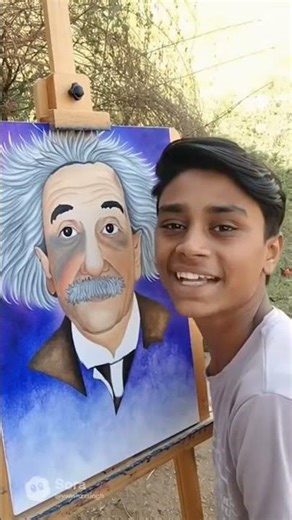 Albert Einstein ki painting 😱 #viral #trending #reels #shortsvideo #sehar #shorts