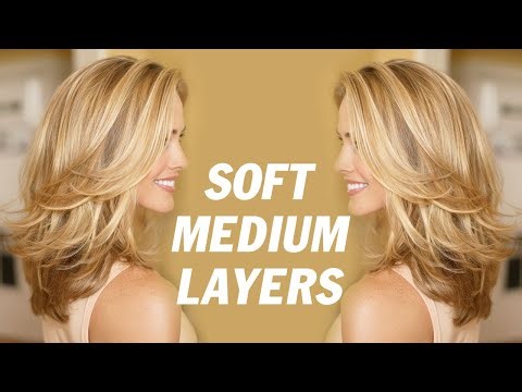 Soft Medium Layered for Blonde Hair & Valentines Hair Cut | Professional Layering Techniques
