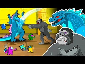 Giant AMONG US vs GODZILLA x KONG | Game Animations