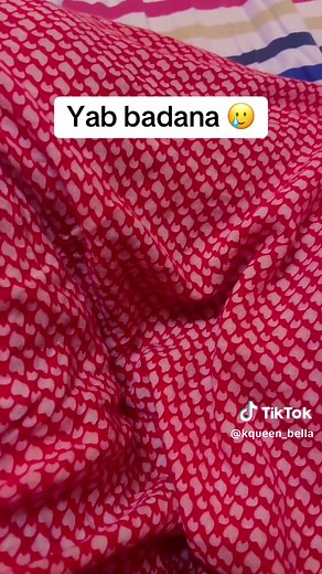 Exploring Red Geometric Patterns on Soft Fabric