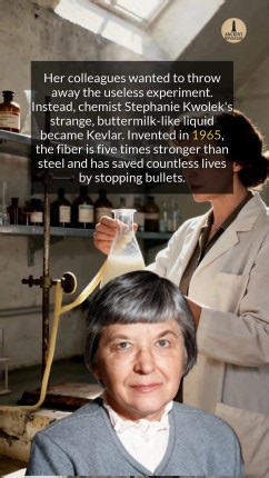 18K views · 199 reactions | What if they had thrown away the failed experiment that became life-saving Kevlar? #historyfacts #discovery #science #invention | Ancient Revealed | Facebook