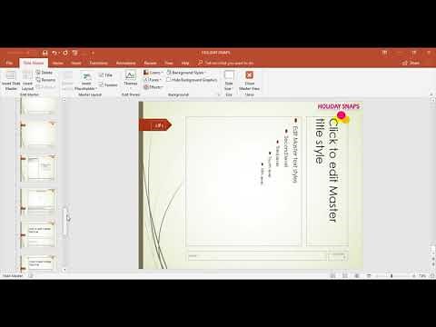 How to Create and Apply Slide Masters and Copy it to Multiple Slide Masters in Microsoft PowerPoint