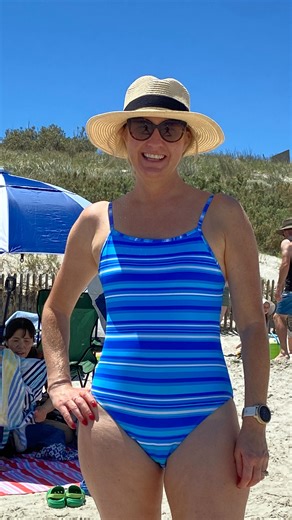 💗💙 She’s finally here 💗💙 The Millie Valentine–designed one piece has officially landed ✨ Available in both ladies and teen sizes in pink stripe or blue stripe, and ready for same-day dispatch. Looks like a normal one piece, feels amazing to wear, and features our discreet in-built period protection so nothing holds you back. Beach days. Pool days. Period days. Sorted 🌊 Limited quantities available. Shop now, backed by our 30-day Happiness Guarantee 💙 | Azure Belle Period Swimwear