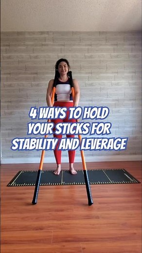4 ways to hold the sticks to adjust your level of stability and support! #stickmobility #mobility