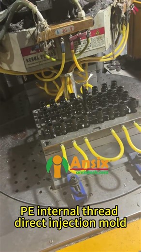PE internal thread direct injection mold #ansix #injection #factory