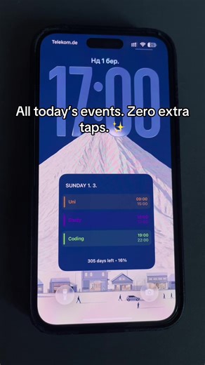 I used to unlock my phone every time I needed to check my plans. Now it’s all just on my lock screen. 📅✨ Calendarly search on the App Store. 📲#fyp #phonehacks #lockscreen #iphonetips #iphone