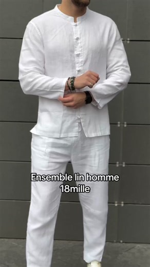 Ensemble Lin pour Homme Blanc: Tendance et Élégant | Oummi Collection