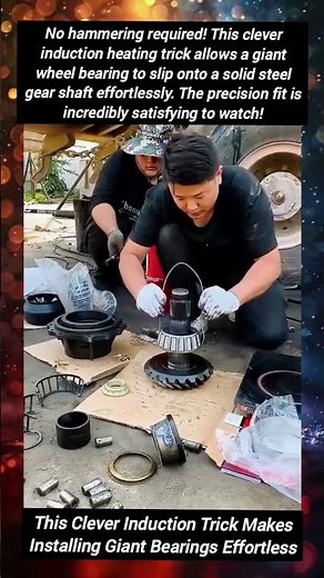 This Clever Induction Trick Makes Installing Giant Bearings Effortless​ #InductionHeating #viral
